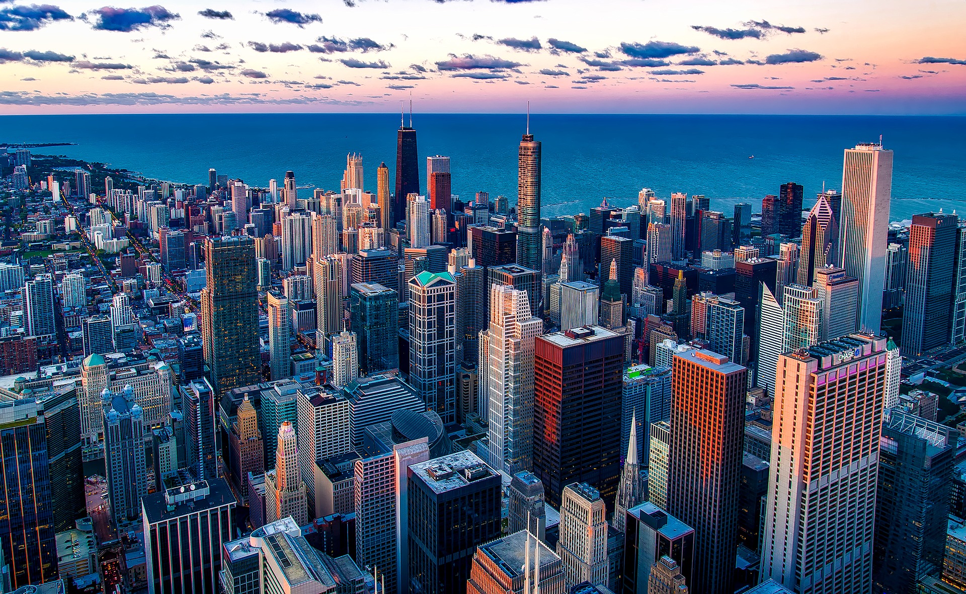 Chicago Landscape at sunset