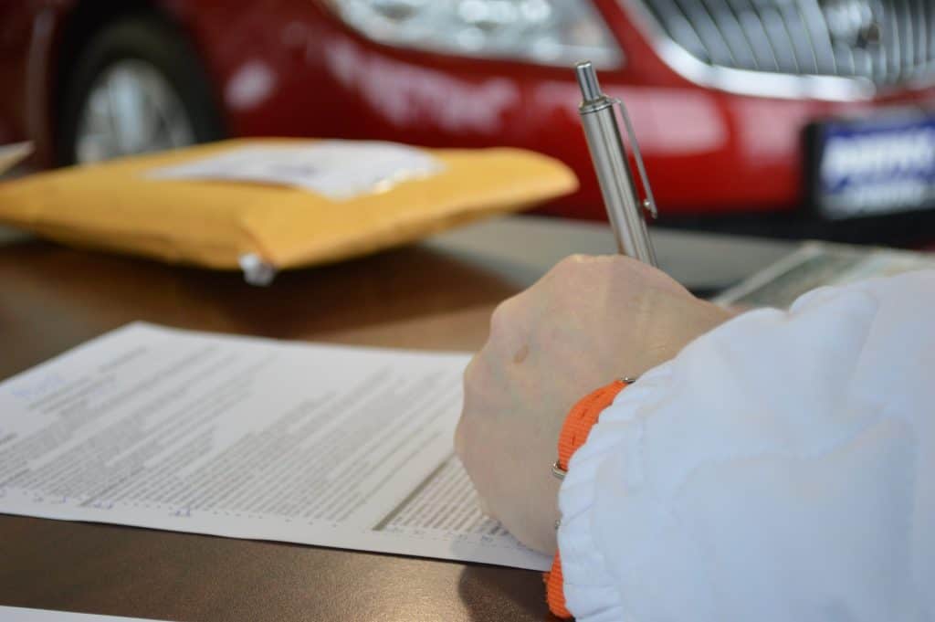 signing a contract