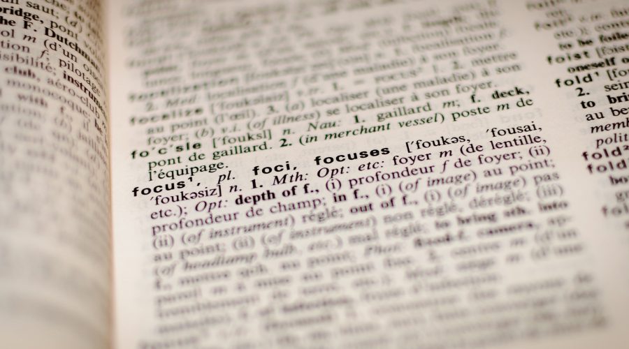 Focus keyword on dictionary