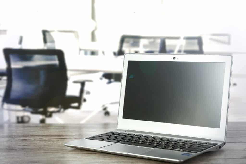 Laptop in the office