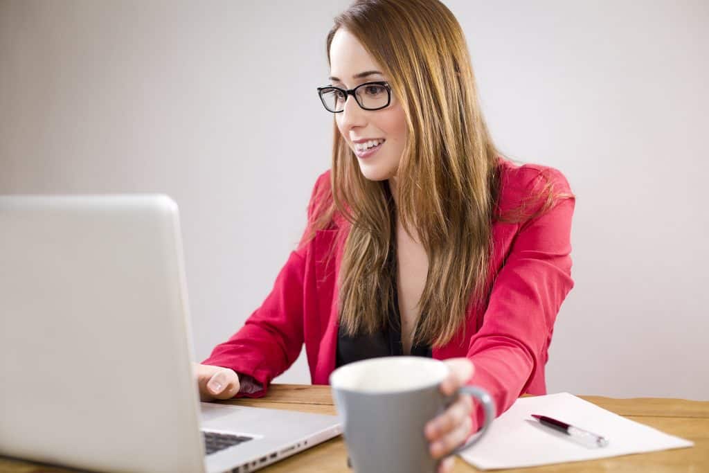 Business woman working