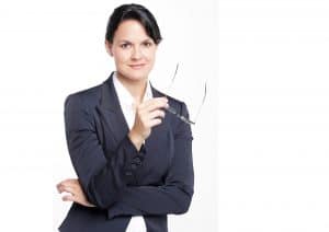 dark hair business woman