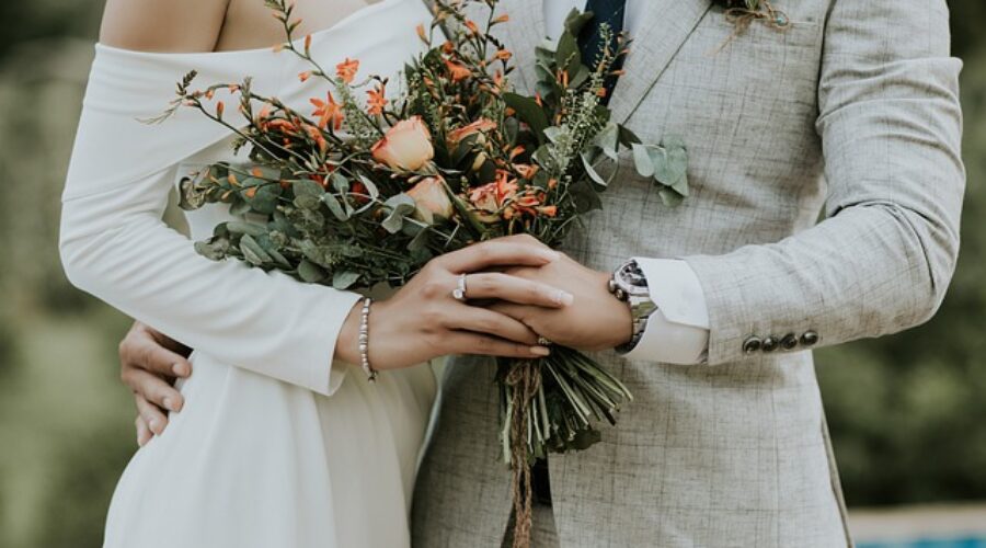 Couple on Wedding Day