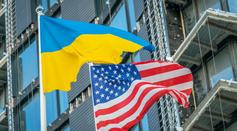 USA Ukraine flag